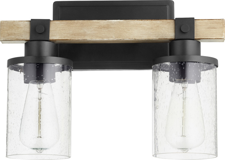 Quorum - 5189-2-69 - Two Light Vanity - Alpine - Textured Black|Driftwood