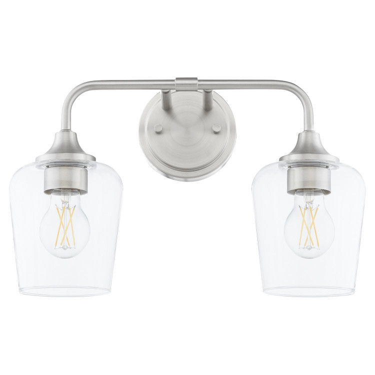 Quorum - 5313-2-65 - Two Light Vanity - Raymond - Satin Nickel Quorum - 5313-2-65 - Two Light Vanity - Raymond - Satin Nickel
