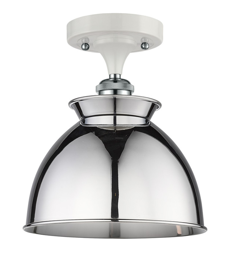 Innovations - 516-1C-WPC-M14-PC - One Light Semi-Flush Mount - Ballston - White Polished Chrome Innovations - 516-1C-WPC-M14-PC - One Light Semi-Flush Mount - Ballston - White Polished Chrome