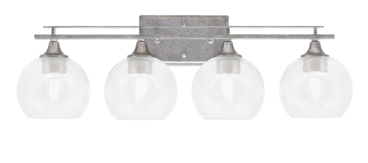 Toltec Lighting - 134-AS-4100 - Four Light Bath Bar - Uptowne - Aged Silver