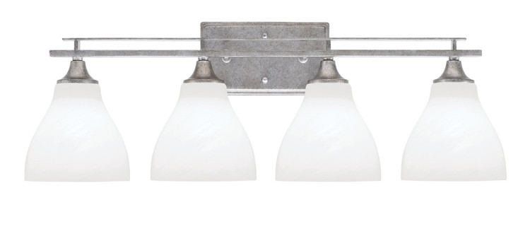 Toltec Lighting - 134-AS-4761 - Four Light Bath Bar - Uptowne - Aged Silver