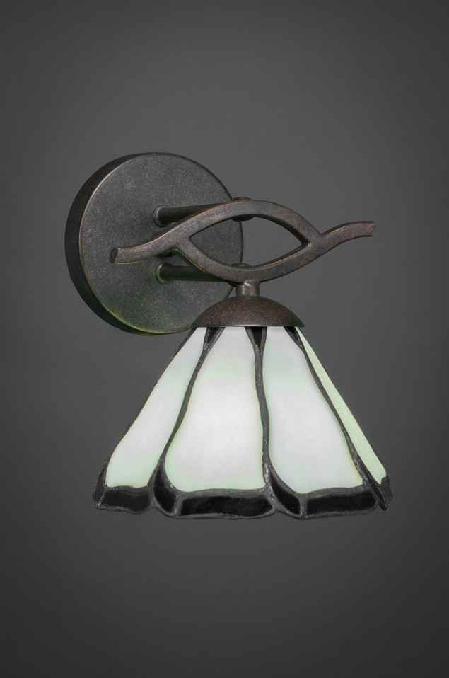 Toltec Lighting - 141-DG-9125 - One Light Wall Sconce - Revo - Dark Granite