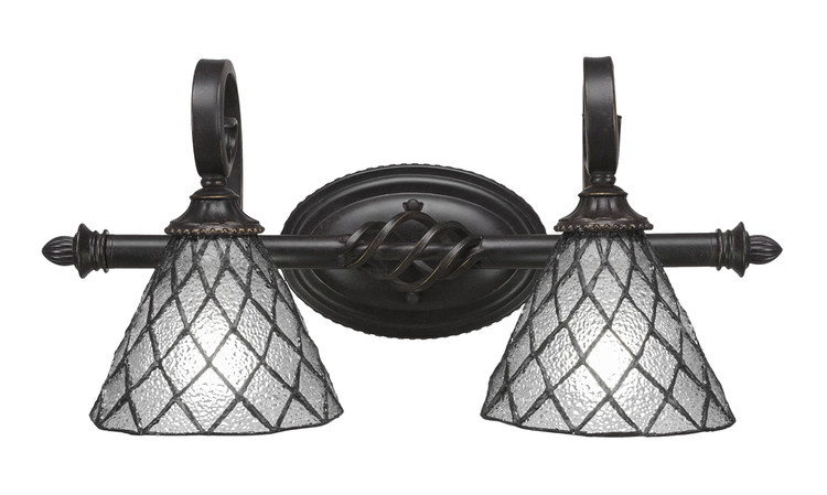 Toltec Lighting - 162-DG-9185 - Two Light Bathroom Lighting - Eleganté - Dark Granite