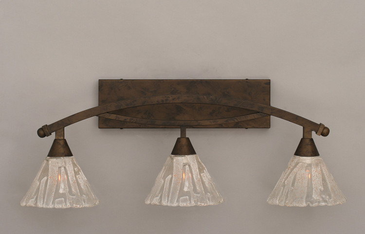 Toltec Lighting - 173-BRZ-7195 - Three Light Bath Bar - Bow - Bronze Toltec Lighting - 173-BRZ-7195 - Three Light Bath Bar - Bow - Bronze