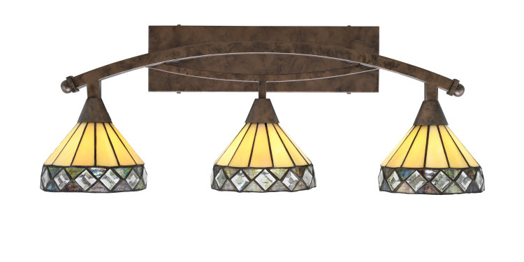 Toltec Lighting - 173-BRZ-9405 - Three Light Bath Bar - Bow - Bronze Toltec Lighting - 173-BRZ-9405 - Three Light Bath Bar - Bow - Bronze