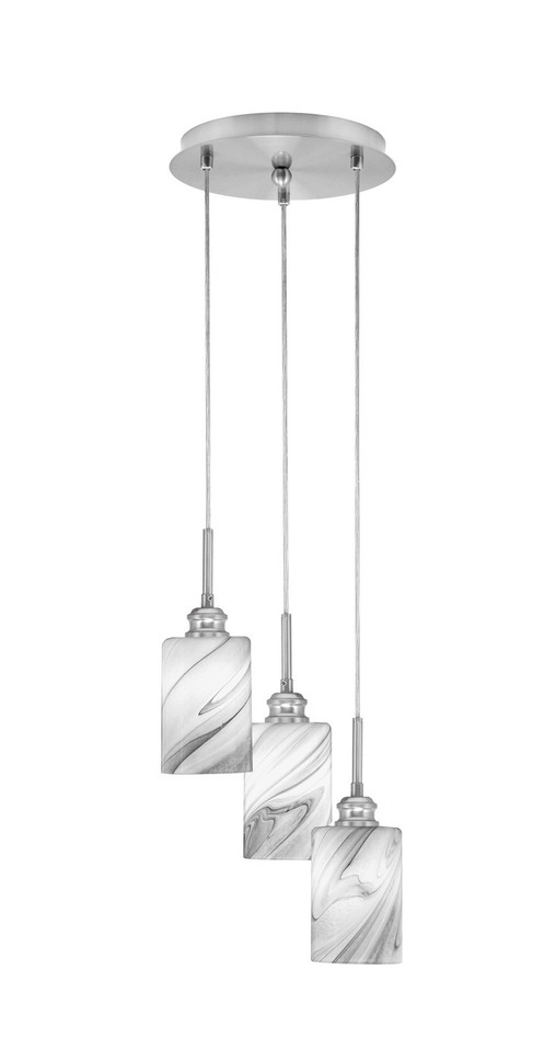 Toltec Lighting - 1816-BN-3009 - Three Light Pendalier - Array - Brushed Nickel