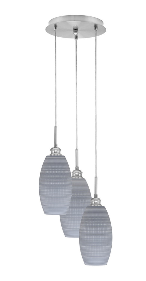 Toltec Lighting - 1816-BN-4042 - Three Light Pendalier - Array - Brushed Nickel