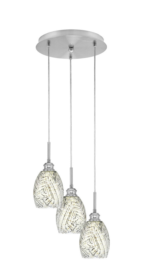 Toltec Lighting - 1818-BN-5054 - Three Light Pendalier - Array - Brushed Nickel
