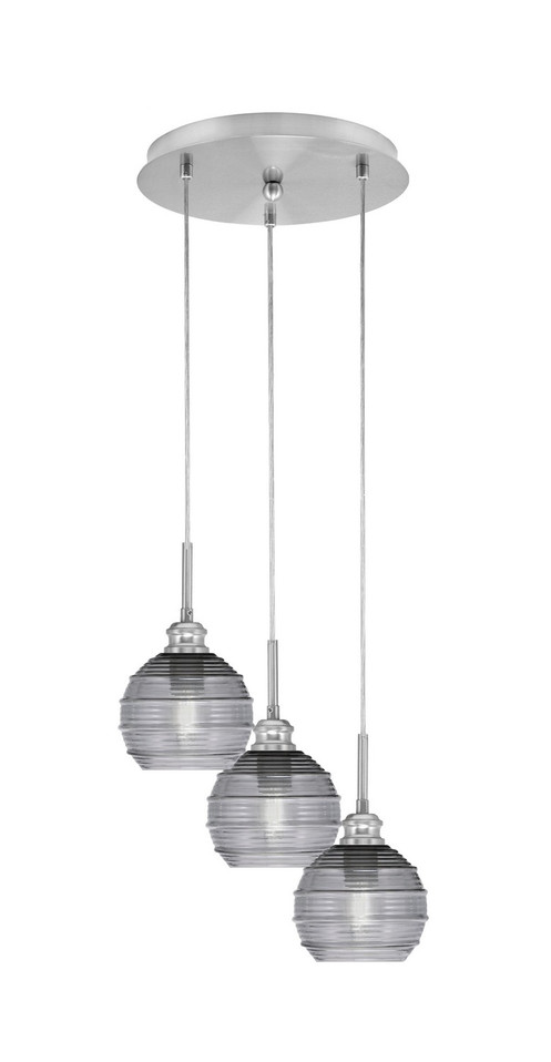 Toltec Lighting - 1818-BN-5112 - Three Light Pendalier - Array - Brushed Nickel