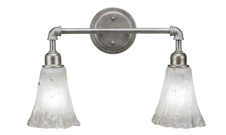 Toltec Lighting - 182-AS-721 - Two Light Bath Bar - Vintage - Aged Silver
