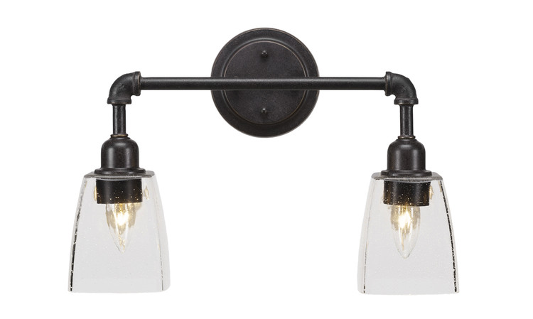 Toltec Lighting - 182-DG-461 - Two Light Bath Bar - Vintage - Dark Granite