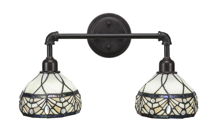 Toltec Lighting - 182-DG-9485 - Two Light Bath Bar - Vintage - Dark Granite