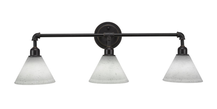Toltec Lighting - 183-DG-312 - Three Light Bath Bar - Vintage - Dark Granite