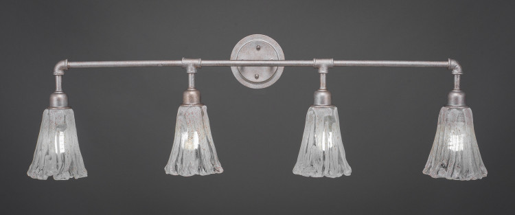 Toltec Lighting - 184-AS-729 - Four Light Bath Bar - Vintage - Aged Silver