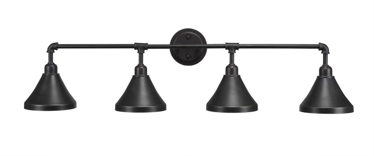 Toltec Lighting - 184-DG-410 - Four Light Bath Bar - Vintage - Dark Granite