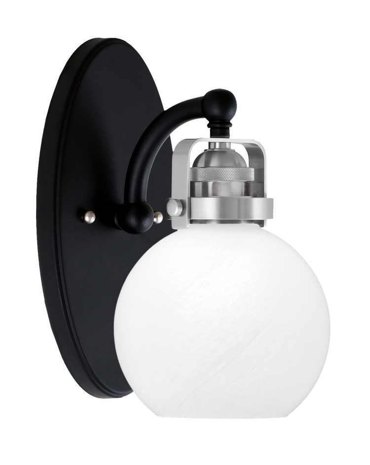 Toltec Lighting - 1931-MBBN-4101 - One Light Wall Sconce - Easton - Matte Black & Brushed Nickel