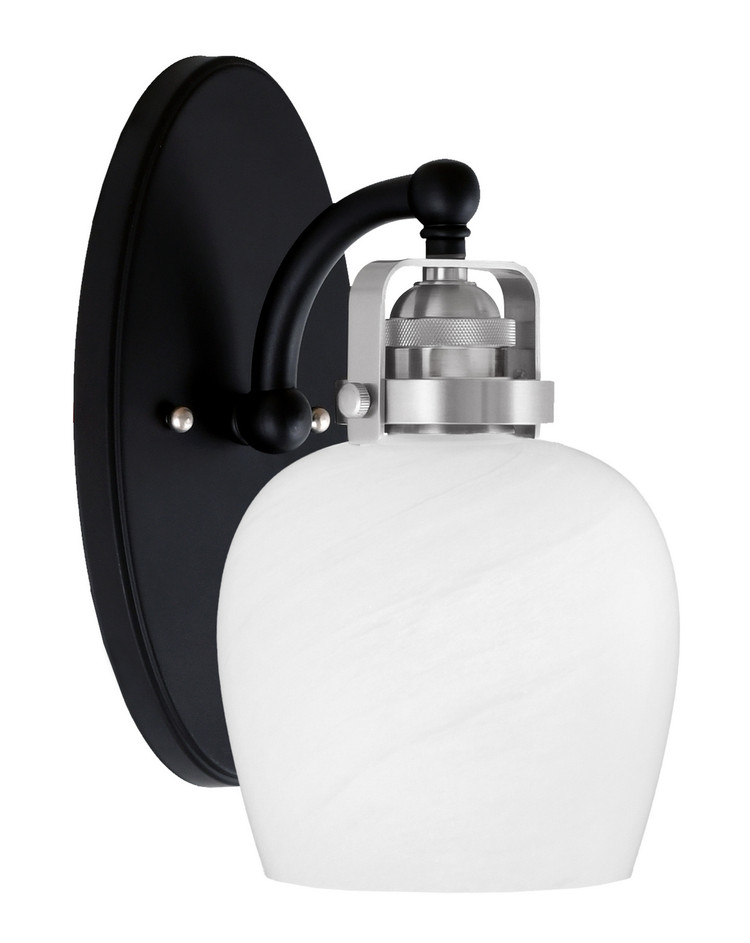 Toltec Lighting - 1931-MBBN-4811 - One Light Wall Sconce - Easton - Matte Black & Brushed Nickel