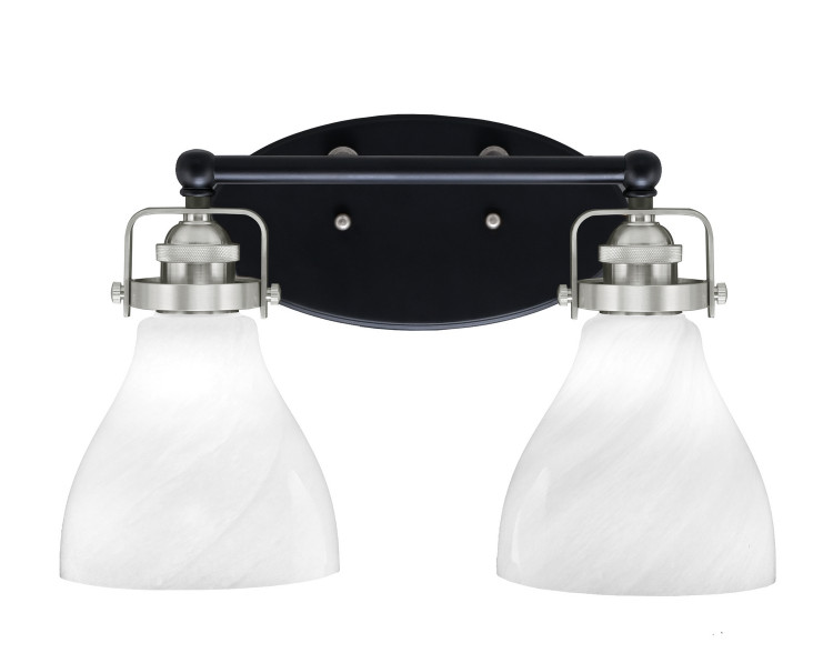 Toltec Lighting - 1932-MBBN-4761 - Two Light Bath Bar - Easton - Matte Black & Brushed Nickel