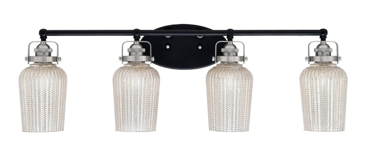 Toltec Lighting - 1934-MBBN-4253 - Four Light Bath Bar - Easton - Matte Black & Brushed Nickel