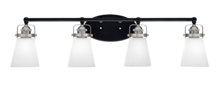 Toltec Lighting - 1934-MBBN-460 - Four Light Bath Bar - Easton - Matte Black & Brushed Nickel