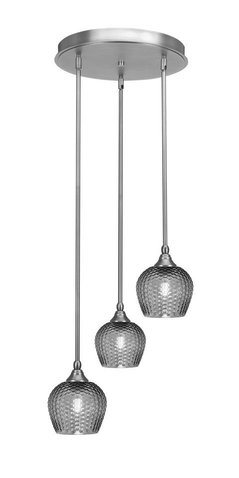 Toltec Lighting - 2143-BN-4602 - Three Light Pendalier - Empire - Brushed Nickel