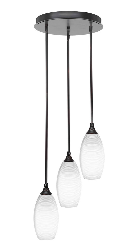Toltec Lighting - 2143-ES-4041 - Three Light Cluster Pendalier - Empire - Espresso