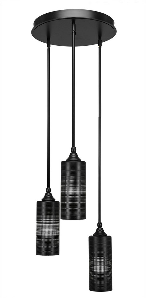 Toltec Lighting - 2143-MB-4099 - Three Light Mini Pendant - Empire - Matte Black