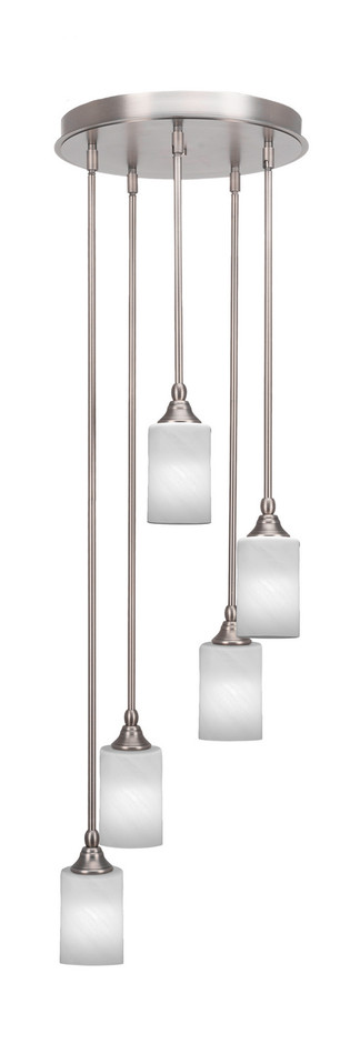 Toltec Lighting - 2145-BN-3001 - Five Light Pendalier - Empire - Brushed Nickel