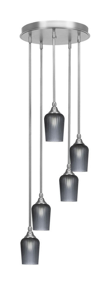 Toltec Lighting - 2145-BN-4252 - Five Light Pendalier - Empire - Brushed Nickel