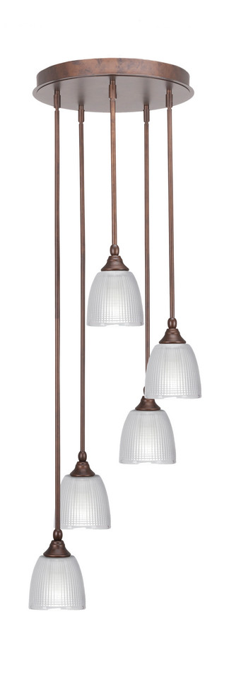 Toltec Lighting - 2145-BRZ-500 - Five Light Pendalier - Empire - Bronze