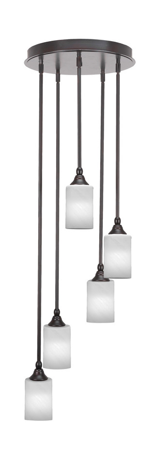 Toltec Lighting - 2145-ES-3001 - Five Light Pendalier - Empire - Espresso