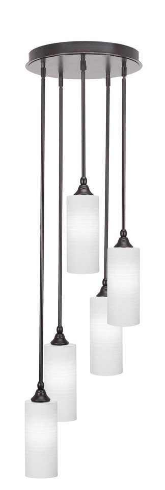Toltec Lighting - 2145-ES-4091 - Five Light Pendalier - Empire - Espresso