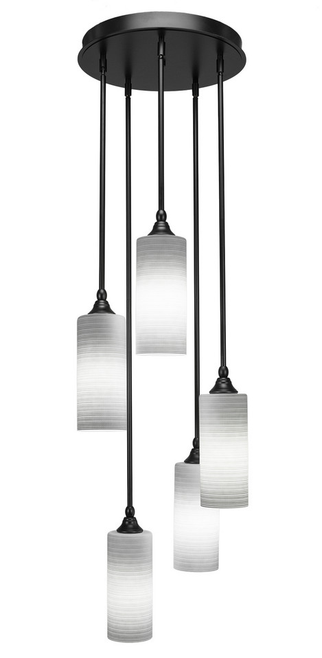 Toltec Lighting - 2145-MB-4091 - Five Light Mini Pendant - Empire - Matte Black