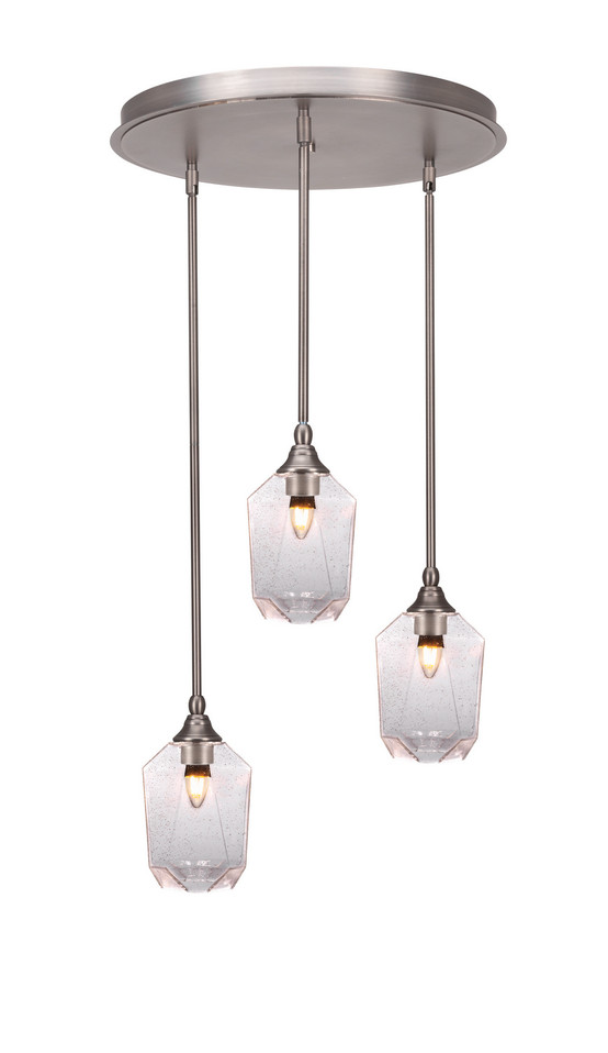Toltec Lighting - 2183-BN-4460 - Three Light Pendalier - Empire - Brushed Nickel