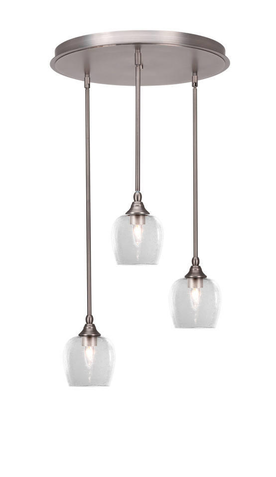 Toltec Lighting - 2183-BN-4810 - Three Light Pendalier - Empire - Brushed Nickel