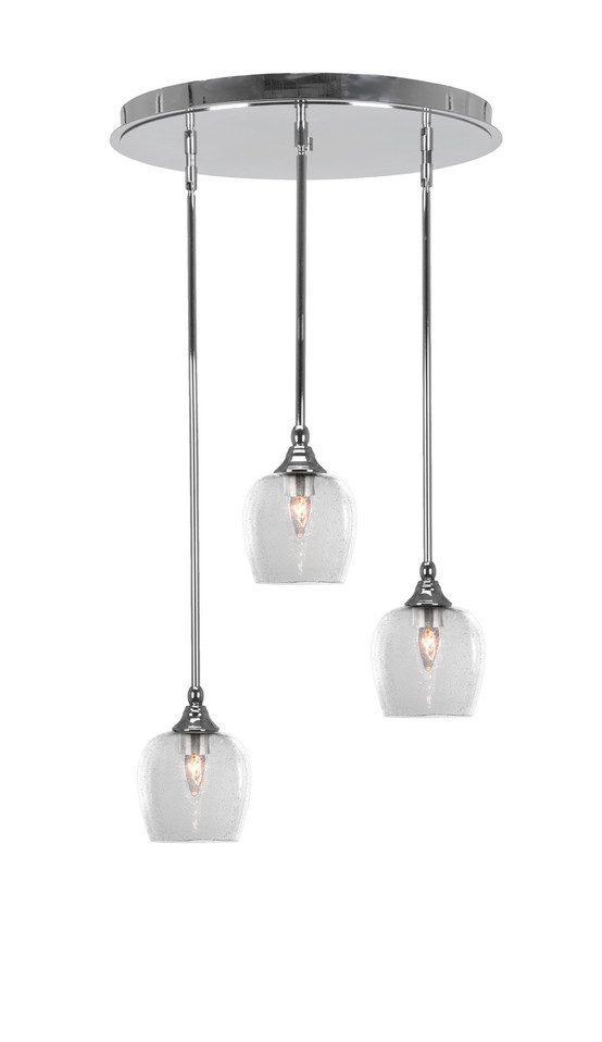 Toltec Lighting - 2183-CH-4810 - Three Light Pendalier - Empire - Chrome