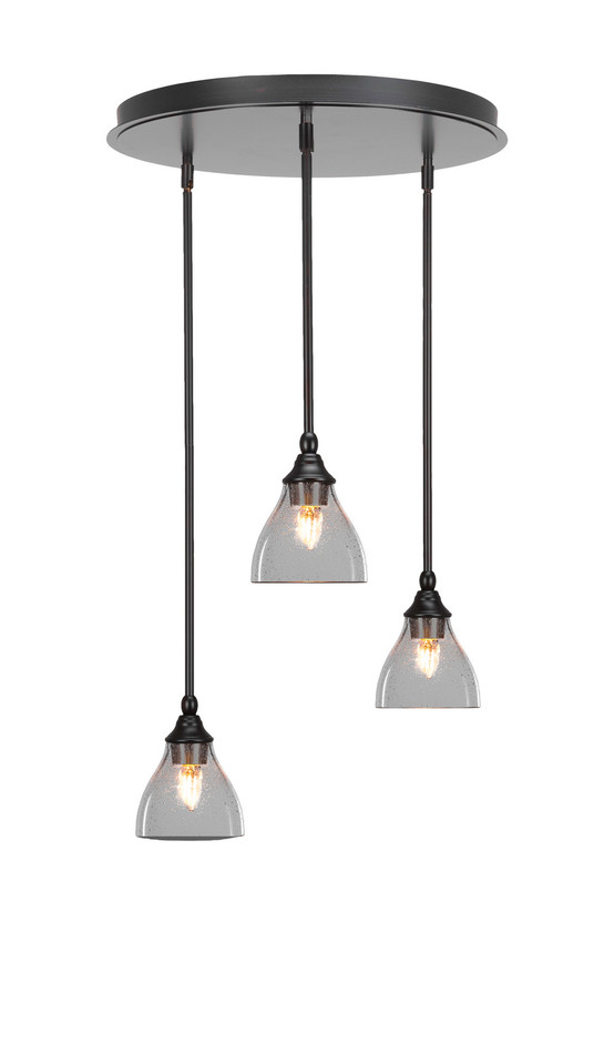 Toltec Lighting - 2183-ES-4760 - Three Light Pendalier - Empire - Espresso