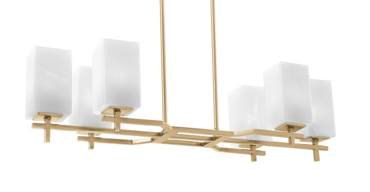 Toltec Lighting - 2326-NAB-541 - Six Light Island Pendant - Corbin - New Age Brass