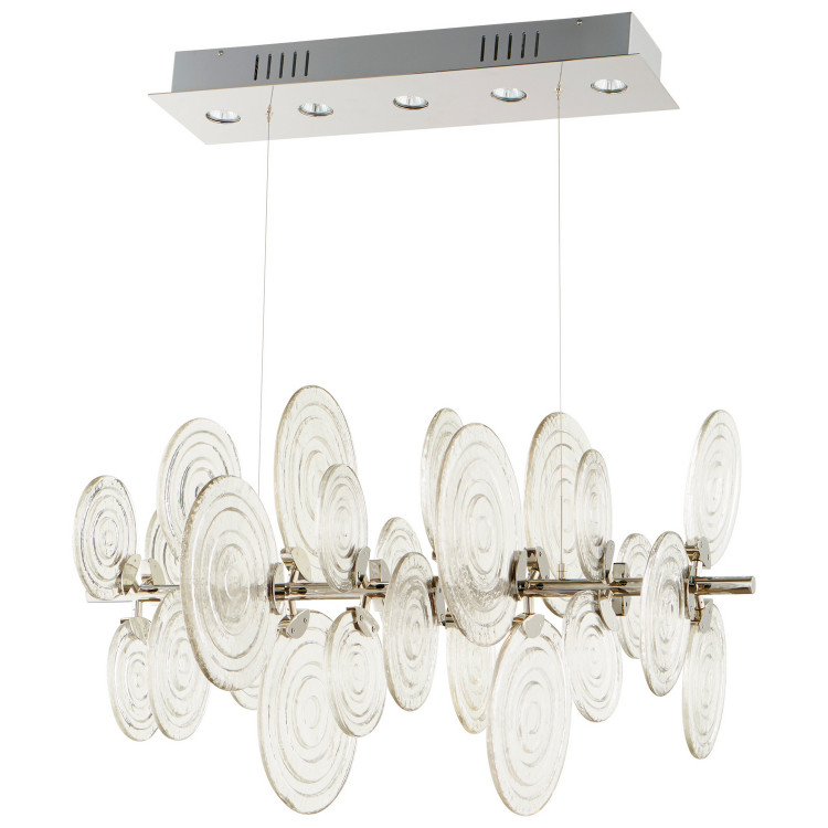 Cyan - 09684 - Five Light Island Pendant - Polished Nickel