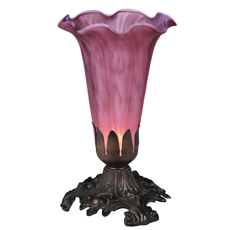 Meyda Tiffany - 13502 - One Light Accent Lamp - Lavender - Mahogany Bronze Meyda Tiffany - 13502 - One Light Accent Lamp - Lavender - Mahogany Bronze