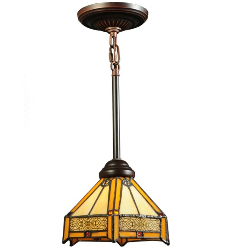 Meyda Tiffany - 138115 - One Light Mini Pendant - Peaches - Mahogany Bronze Meyda Tiffany - 138115 - One Light Mini Pendant - Peaches - Mahogany Bronze