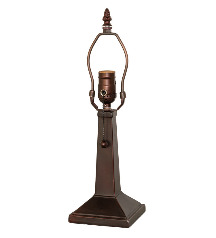 Meyda Tiffany - 139859 - One Light Table Base - Mission - Mahogany Bronze