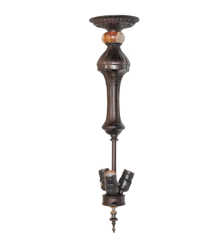 Meyda Tiffany - 14809 - Lamp Base And Fixture Hardware - Semi-Flushmount Hardware - Mahogany Bronze