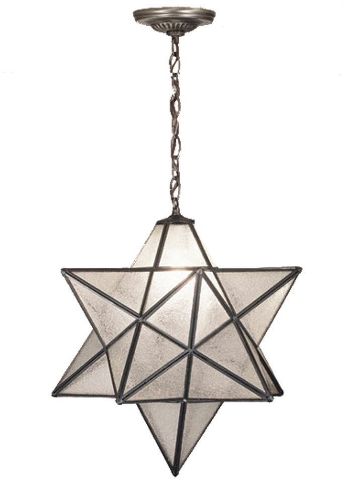 Meyda Tiffany - 15151 - One Light Pendant - Moravian Star - Mahogany Bronze