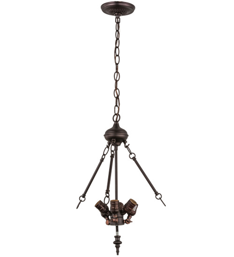 Meyda Tiffany - 166132 - Six Light Pendant Hardware - Inverted Pendant Hardware - Mahogany Bronze