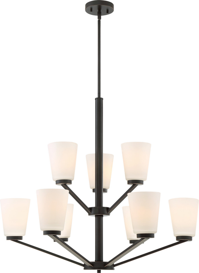 Nuvo Lighting - 60-6349 - Nine Light Chandelier - Nome - Mahogany Bronze