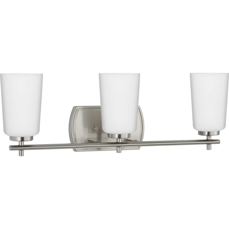 Progress Lighting - P300467-009 - Three Light Bath - Adley - Brushed Nickel Progress Lighting - P300467-009 - Three Light Bath - Adley - Brushed Nickel