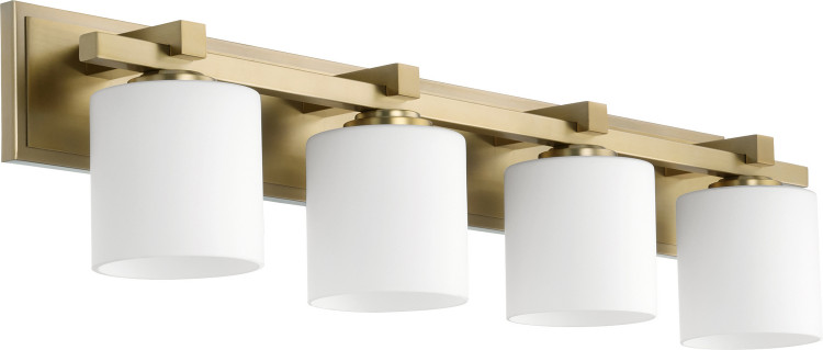 Quorum - 5369-4-80 - Four Light Vanity - Kaplan - Aged Brass