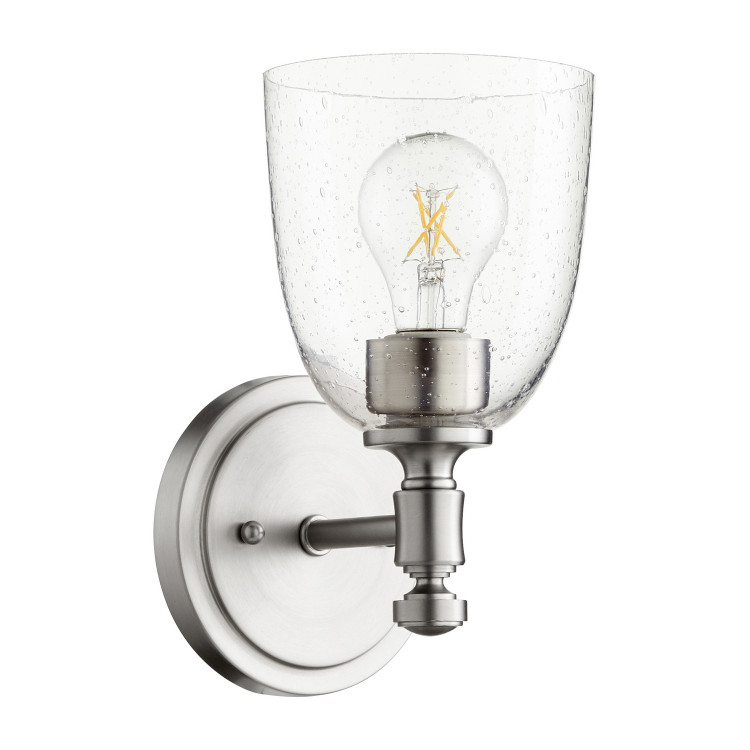 Quorum - 5422-1-265 - One Light Wall Mount - Rossington - Satin Nickel|Clear Seeded
