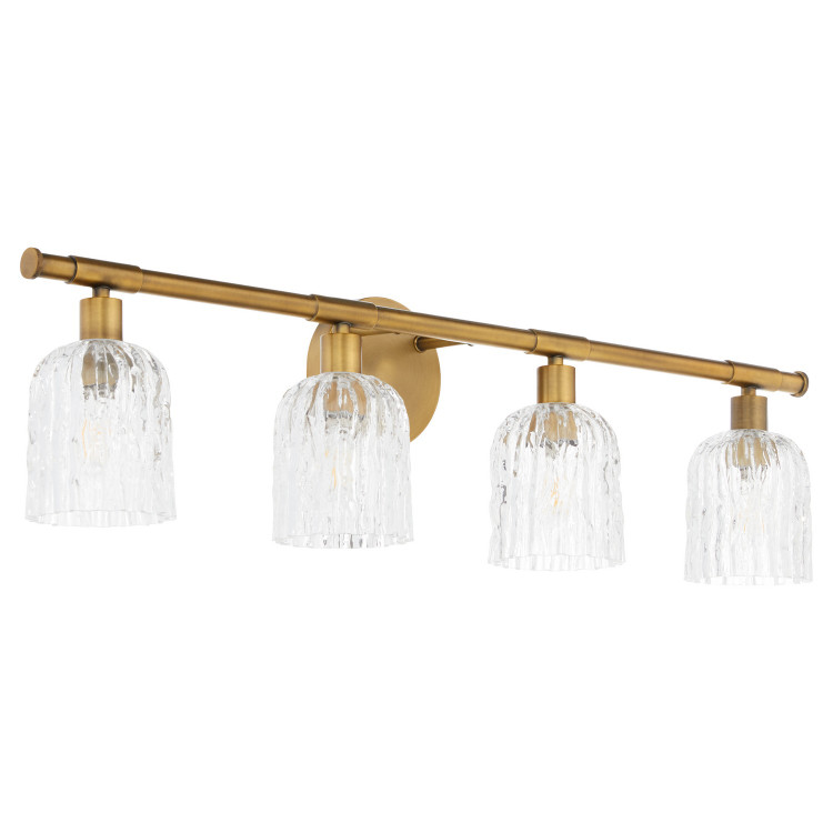 Quorum - 593-4-47 - Four Light Vanity - Meriam - Brushed Brass